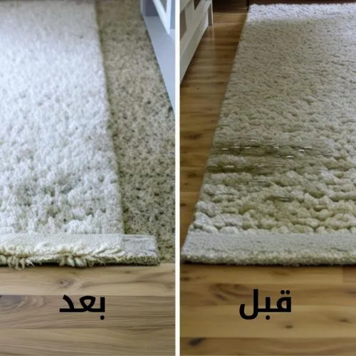 غسيل سجاد حولي قبل وبعد
