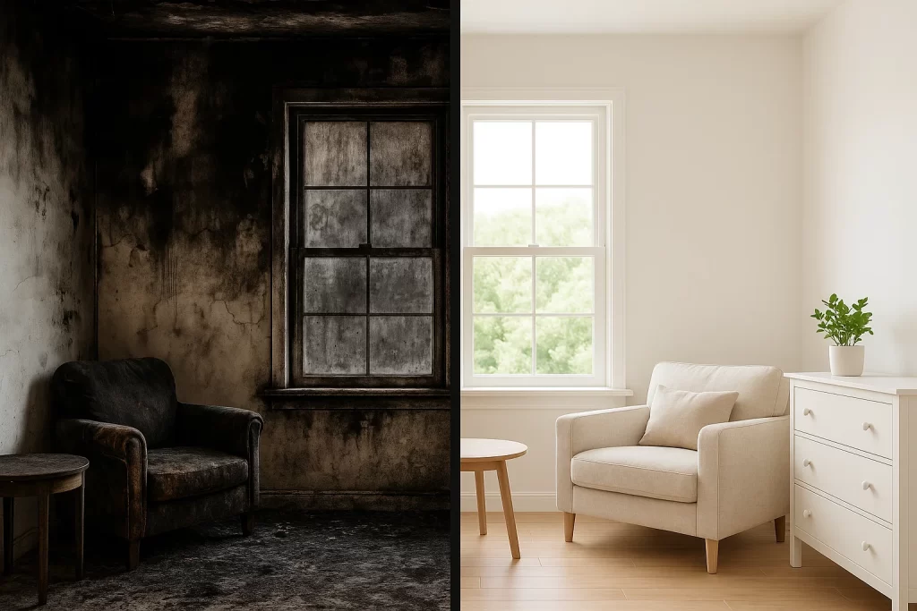 شركة تنظيف بعد الحريق