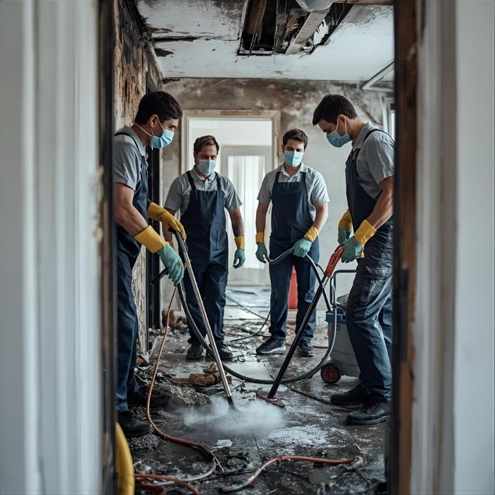 شركة تنظيف منازل بعد الحريق